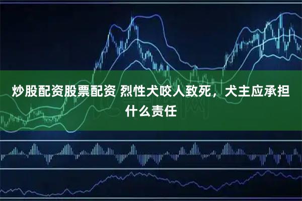 炒股配资股票配资 烈性犬咬人致死，犬主应承担什么责任