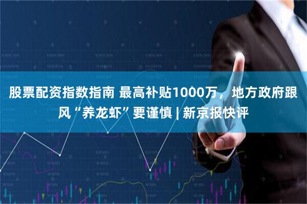 股票配资指数指南 最高补贴1000万，地方政府跟风“养龙虾”要谨慎 | 新京报快评